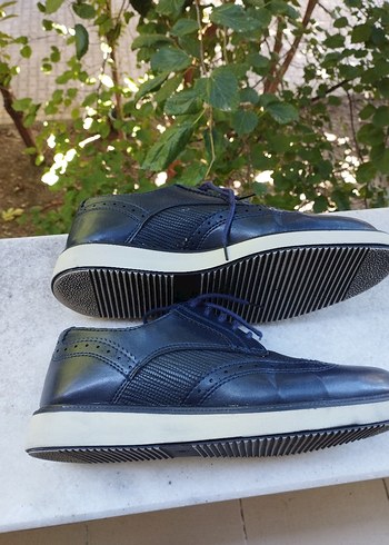 Koyu Mavi Bağcıklı Erkek Klasik Ayakkabı - Görsel 6