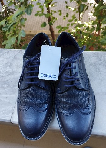 Koyu Mavi Bağcıklı Erkek Klasik Ayakkabı - Görsel 7