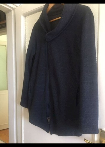 Fermuarlı lacivert Hamile Hırkası - Görsel 2