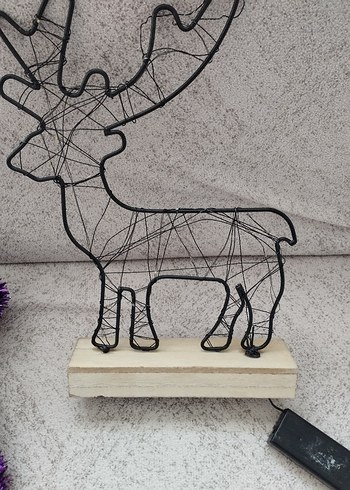 Işıklı Gri Geyik Figürü - Görsel 3