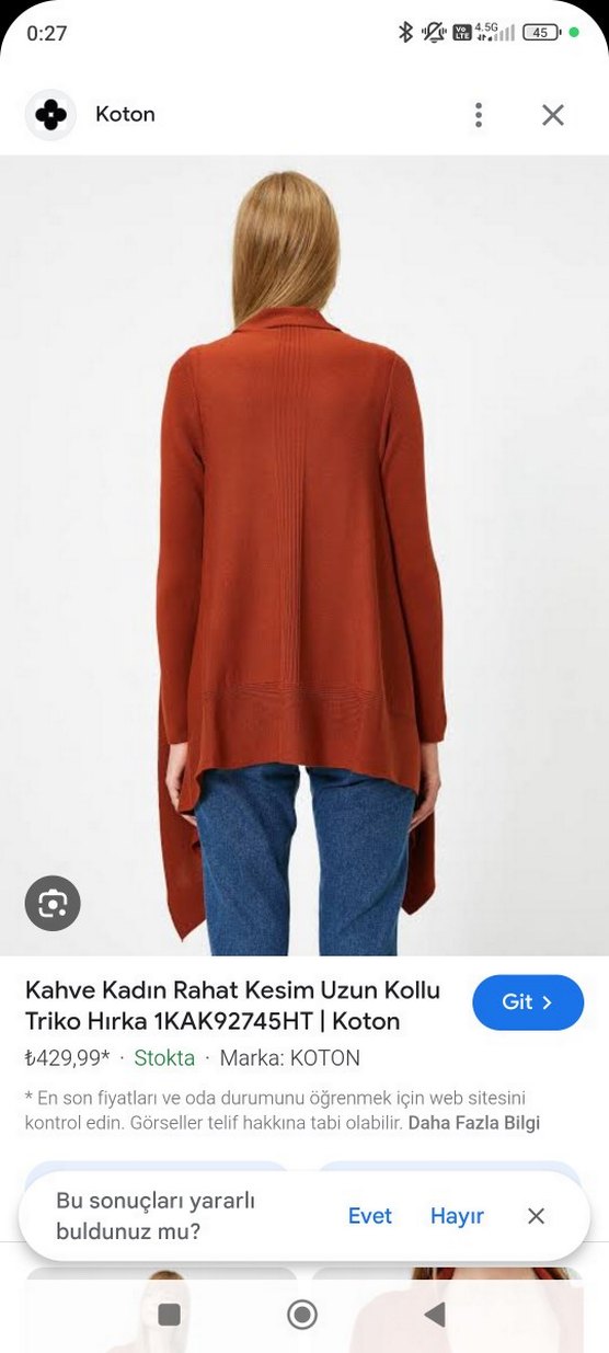 Kadın Salaş Midi hırka - Görsel 5