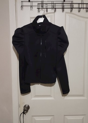 Zara kemerli Siyah Gotik Kadın Ceket - Görsel 5