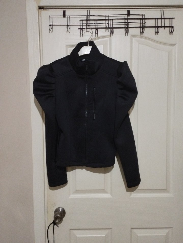 Zara kemerli Siyah Gotik Kadın Ceket - Görsel 4