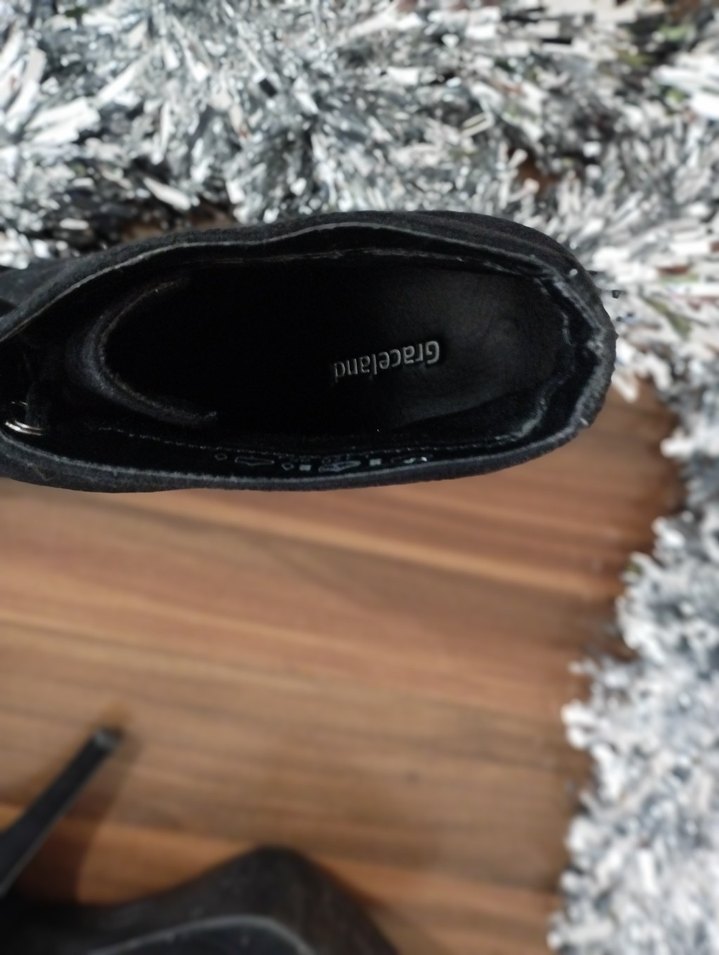 Siyah Süet Stiletto Bağcıklı Kadın Bot - Görsel 4