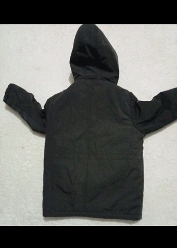 LC Waikiki Erkek Çocuk Siyah Kamuflaj Desenli Mont