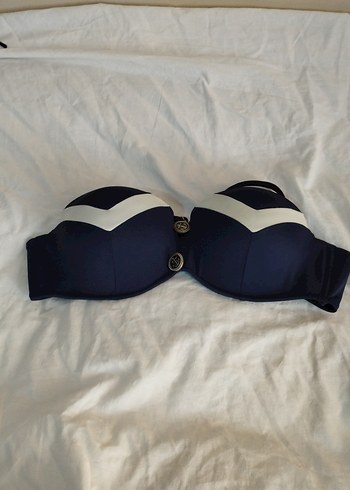 Koyu Mavi Parisian Stil Bikini Üstü