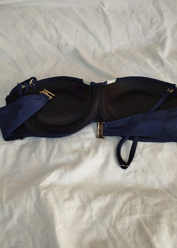 s Beden Koyu Mavi Parisian Stil Bikini Üstü