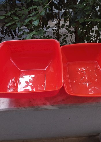 14 adet adet Kırmızı Renkli Plastik Mutfak Kaseleri - Görsel 7