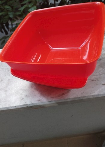 14 adet adet Kırmızı Renkli Plastik Mutfak Kaseleri - Görsel 9