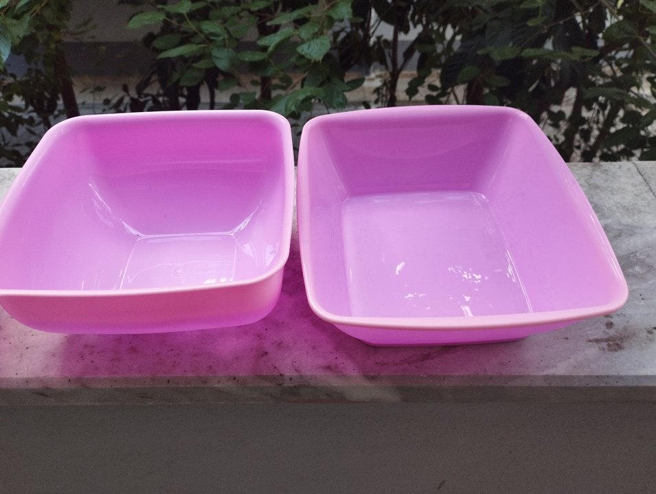 14 adet adet Kırmızı Renkli Plastik Mutfak Kaseleri - Görsel 5