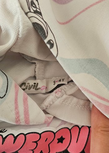 Pembe Powerpuff Girls Baskılı Kapüşonlu Sweatshirt - Görsel 2