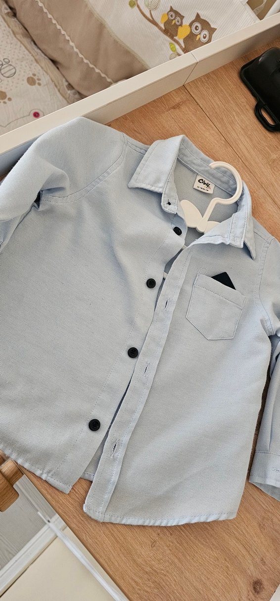 Gri Denim Erkek Çocuk Gömlek - Görsel 3