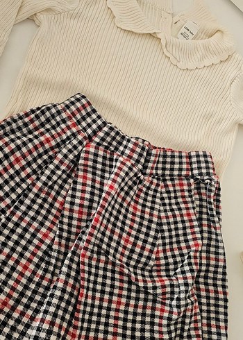 Kız Çocuk Salaş Ekose Etek - Görsel 3