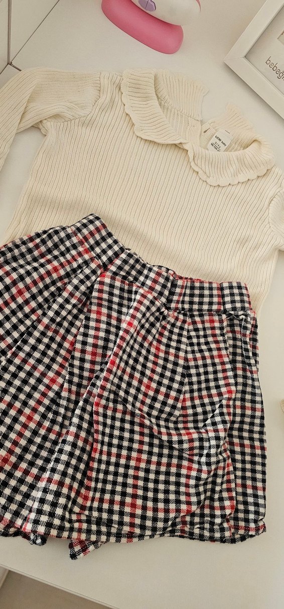 Kız Çocuk Salaş Ekose Etek - Görsel 3