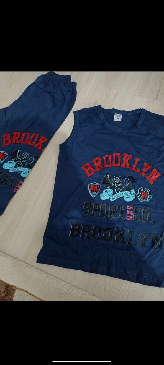 Erkek Çocuk Lacivert Baskılı Kolsuz Takim - Görsel 2