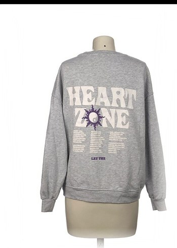 xl Beden Gri Kadın Uzun Kollu Sweatshirt