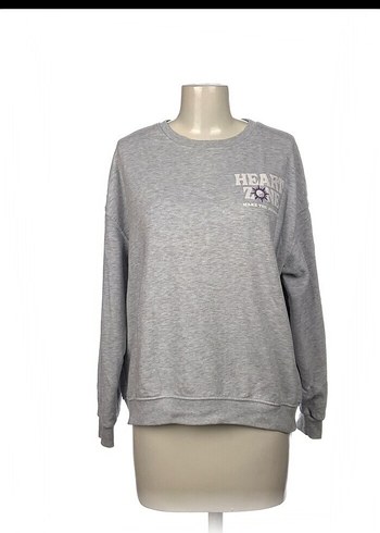 Gri Kadın Uzun Kollu Sweatshirt
