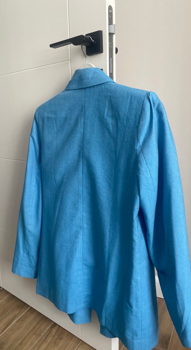 Mavi Keten Kadın Blazer Ceket - Görsel 2