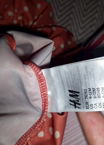 H&M Kız Çocuk Kırmızı Puantiyeli Mayo