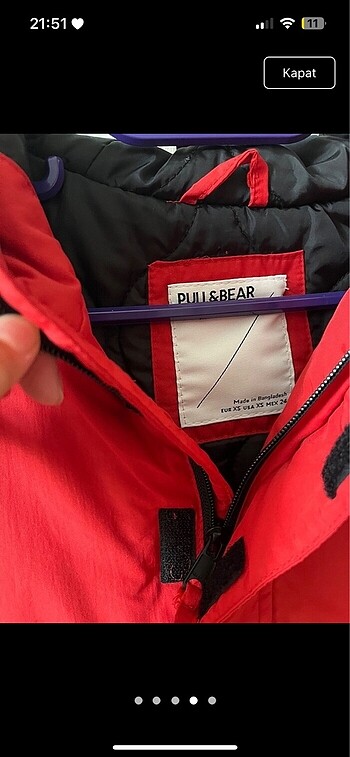 xs Beden Pull&Bear kanguru mont
