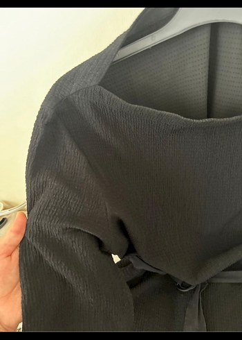 Mango Siyah Kemerli Uzun Kadın Elbise - Görsel 4