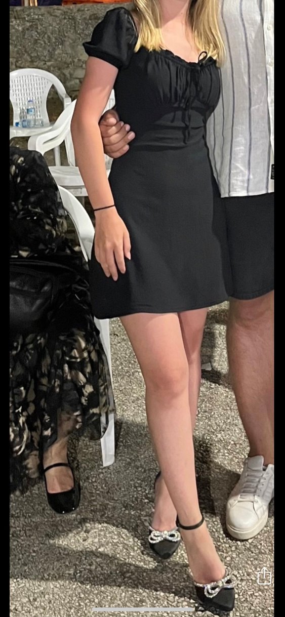 Siyah Mini Kadın Elbise - Görsel 3