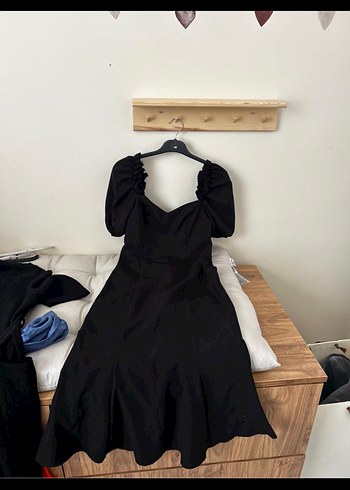 Siyah milla Midi Elbise - Görsel 2