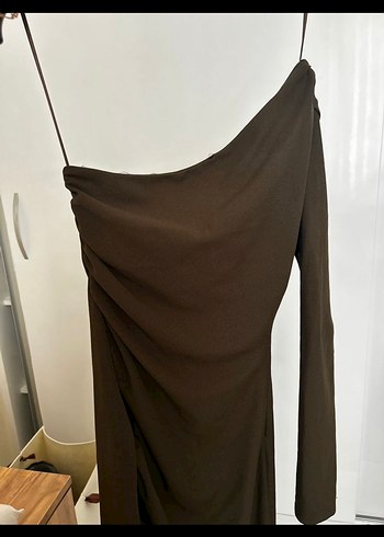 Tek Kollu zara Uzun Elbise - Görsel 3