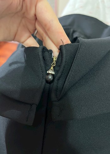 Abiye taşlı tek kol elbise - Görsel 4