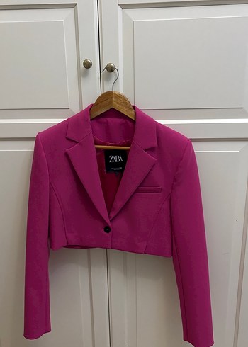 Zara Canli Fusya Zara Blazer Ceket