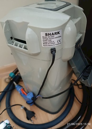 Beden Renk Mavi ve gri evcil hayvan su filtresi Shark marka akvaryum motoru