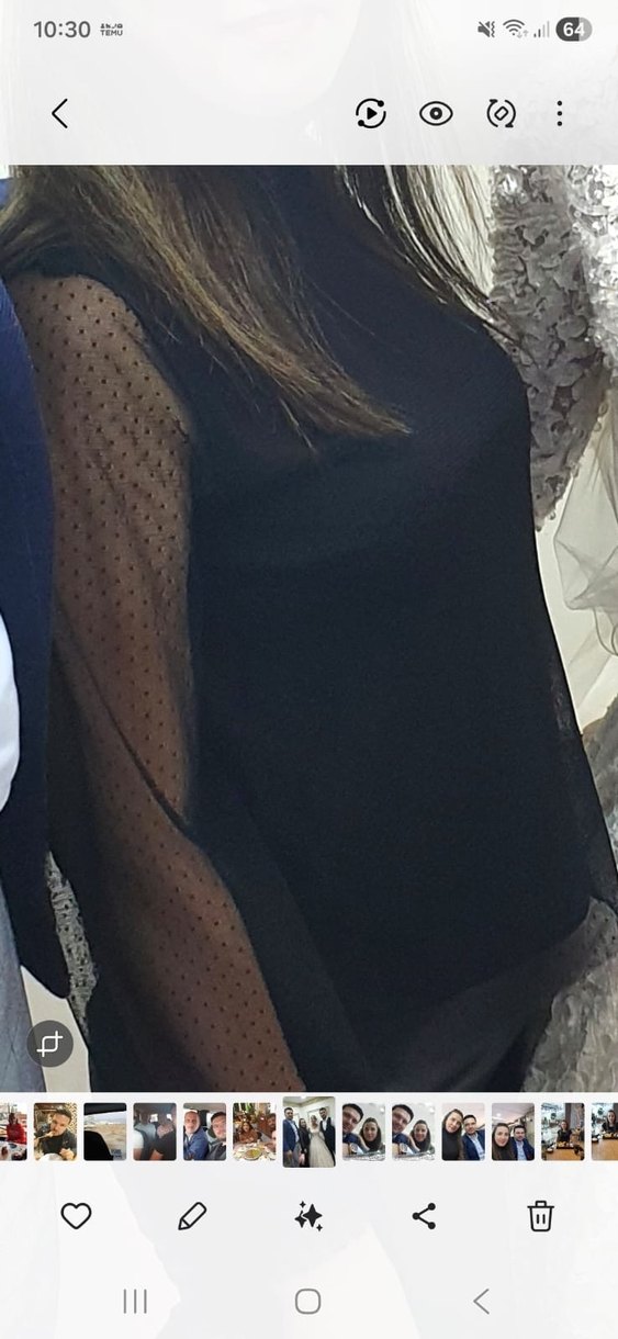 Uzun Kollu Siyah Gotik Bluz - Görsel 5