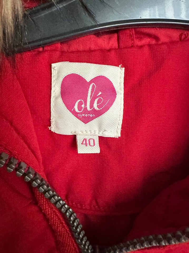 Kırmızı Fermuarlı Kadın Ceket - Görsel 3