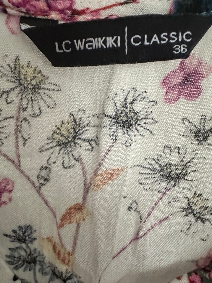 Bohem Çiçek Desenli V Yaka Kadın Bluz - Görsel 3