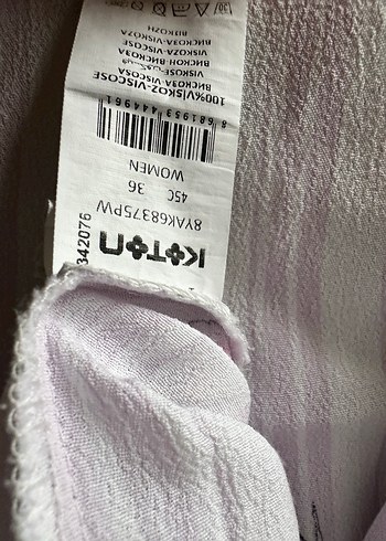 V Yaka Kısa Kollu Desenli Keten Gömlek - Görsel 5