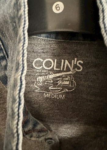 Düğmeli Denim Detaylı Gri Erkek Polo Tişört - Görsel 3