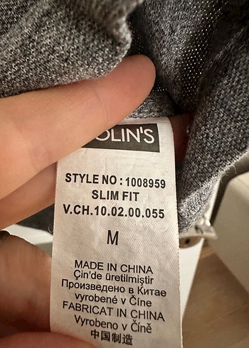 Düğmeli Denim Detaylı Gri Erkek Polo Tişört - Görsel 4