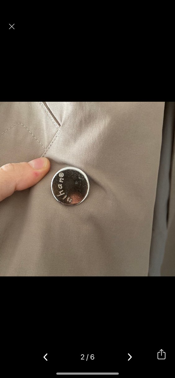 Bej Uzun Kadın Trençkot Çıtçıtlı - Görsel 2