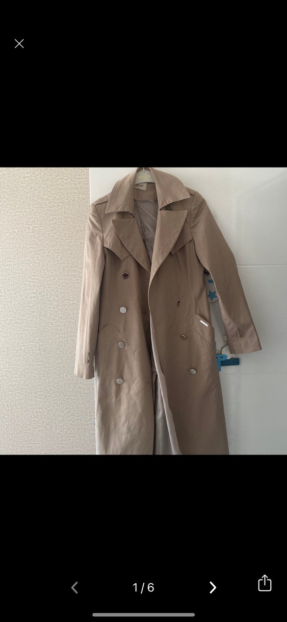 Bej Uzun Kadın Trençkot Çıtçıtlı - Görsel 4