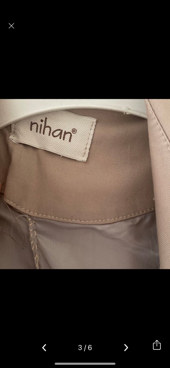 Bej Uzun Kadın Trençkot Çıtçıtlı - Görsel 3