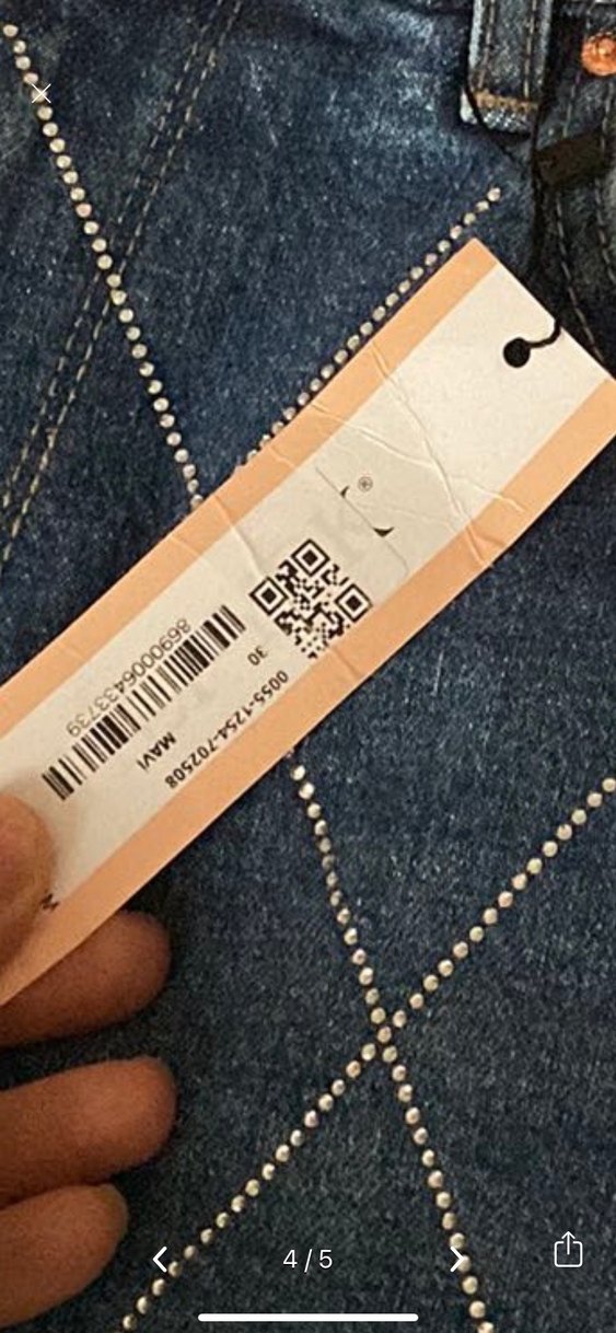 Nakış Detaylı Kemerli Gri Kadın Kot Pantolon - Görsel 2