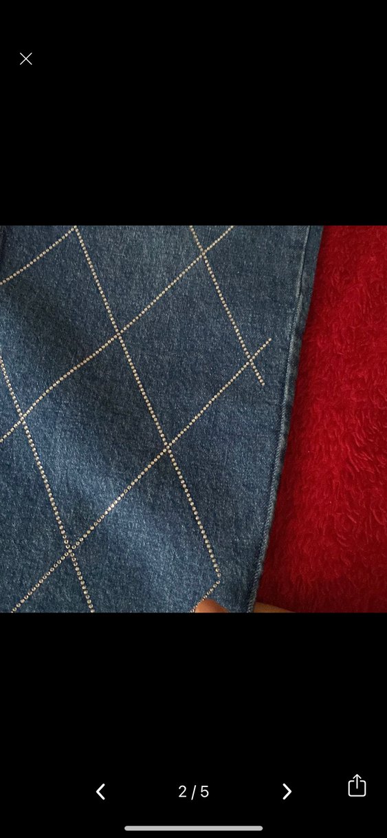 Nakış Detaylı Kemerli Gri Kadın Kot Pantolon - Görsel 3