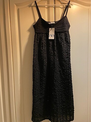 Zara Zara payetli triko elbise