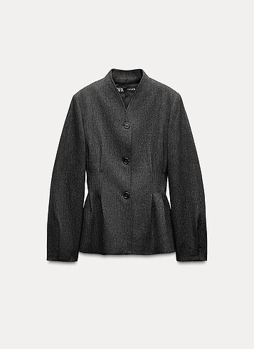 Zara bele oturan yün blazer