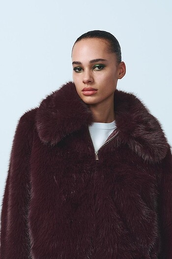 Zara Zara suni kürk kaban