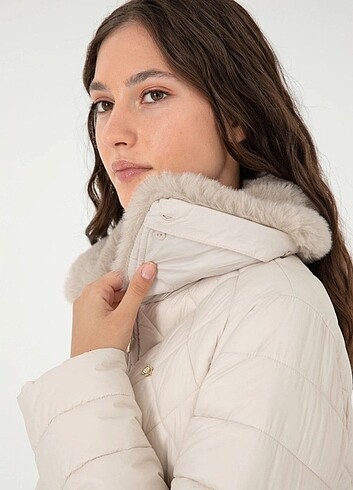 Kadın Ekru Mont | 50271039009 - U.S.Polo Assn - Görsel 7