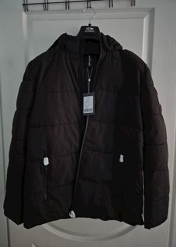 Pierre Cardin Erkek Siyah Kapüşonlu Mont - Görsel 2