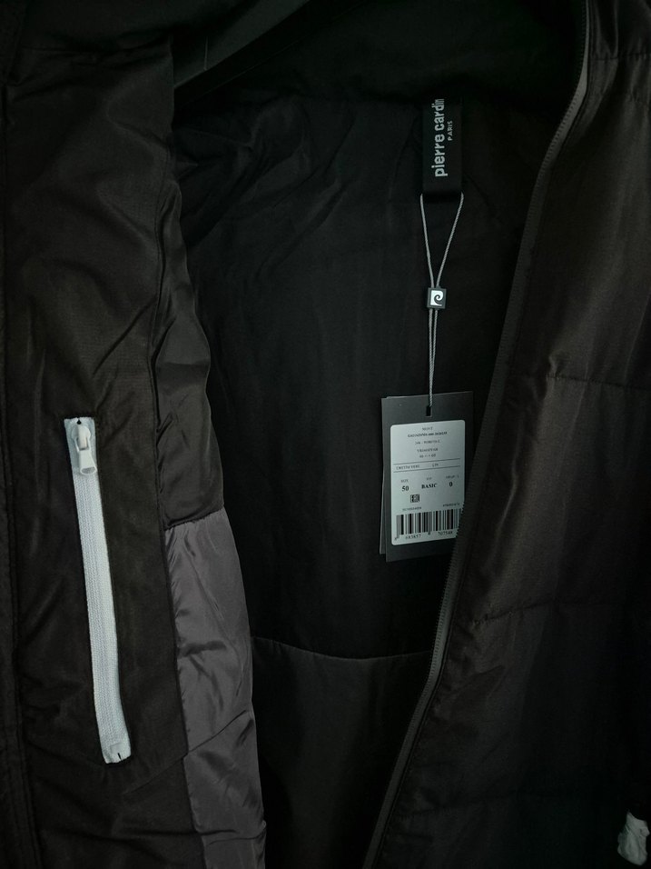 Pierre Cardin Erkek Siyah Kapüşonlu Mont - Görsel 3