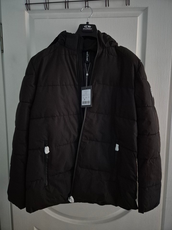 Pierre Cardin Erkek Siyah Kapüşonlu Mont - Görsel 2