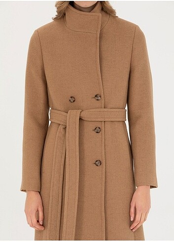 Pierre Cardin Bej Slim Fit Kaşe Kaban - Görsel 10